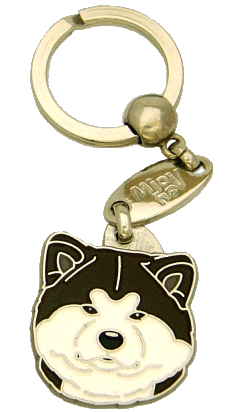 AKITA INU WHITE BRINDLE - pet ID tag, dog ID tags, pet tags, personalized pet tags MjavHov - engraved pet tags online